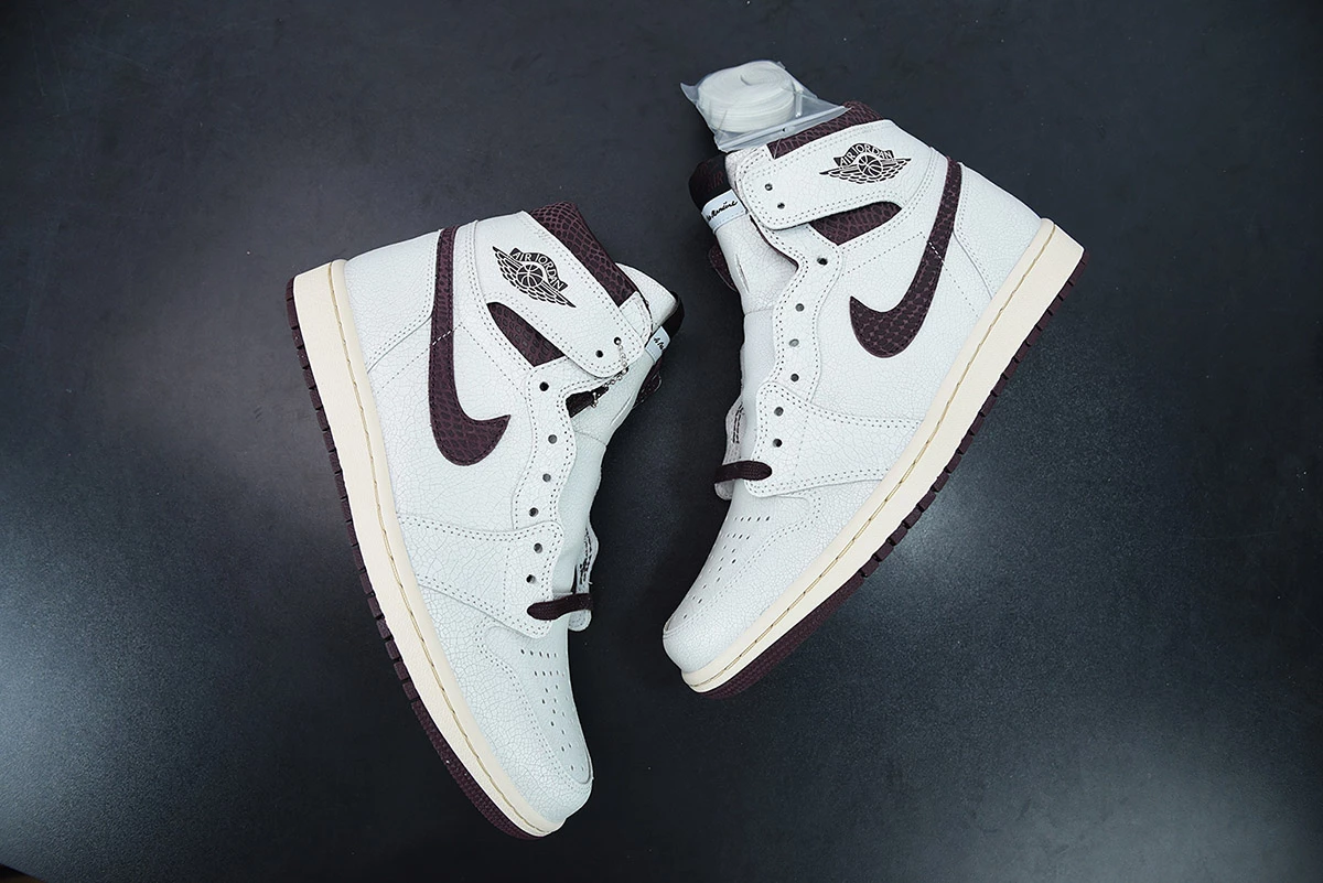 Fit Sporting Goods A Ma Maniere X Air Jordan 1 High OG Sail/Burgundy Crush For Sale - Image 4