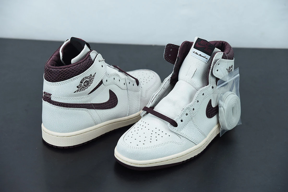 Fit Sporting Goods A Ma Maniere X Air Jordan 1 High OG Sail/Burgundy Crush For Sale - Image 5