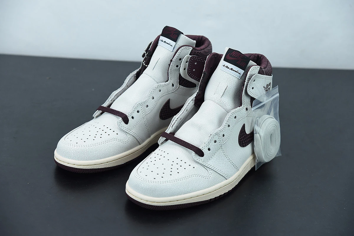Fit Sporting Goods A Ma Maniere X Air Jordan 1 High OG Sail/Burgundy Crush For Sale - Image 6