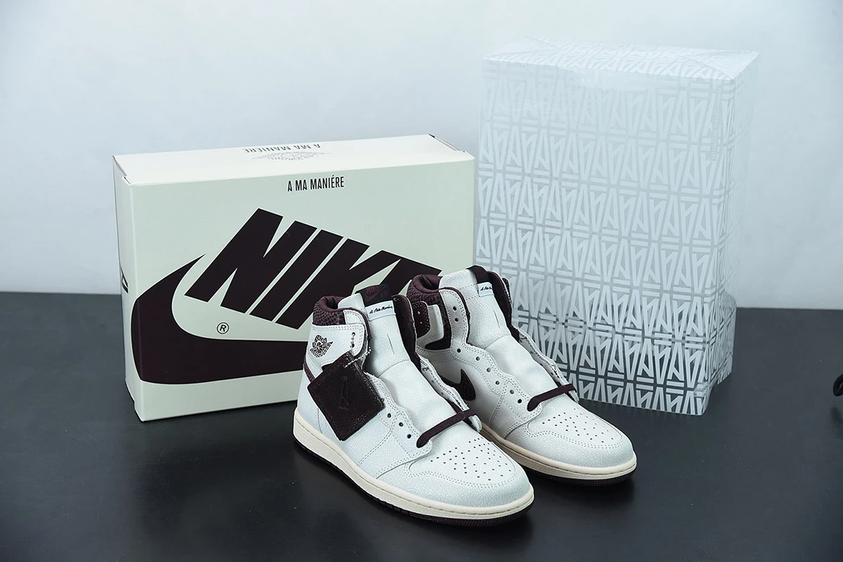 Fit Sporting Goods A Ma Maniere X Air Jordan 1 High OG Sail/Burgundy Crush For Sale