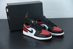 Fit Sporting Goods Air Jordan 1 Low “Bred Toe” White/Black-Red 553558-612 For Sale