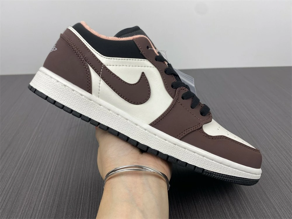 Fit Sporting Goods Air Jordan 1 Low Mocha/White/Black DC6991-200 For Sale - Image 11
