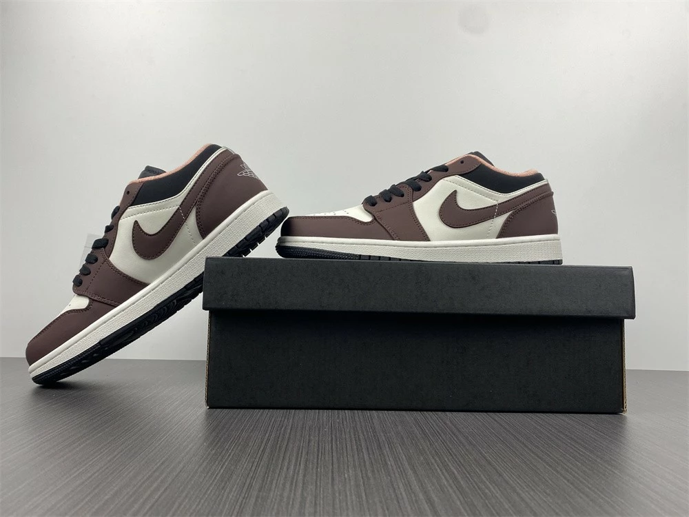 Fit Sporting Goods Air Jordan 1 Low Mocha/White/Black DC6991-200 For Sale - Image 15