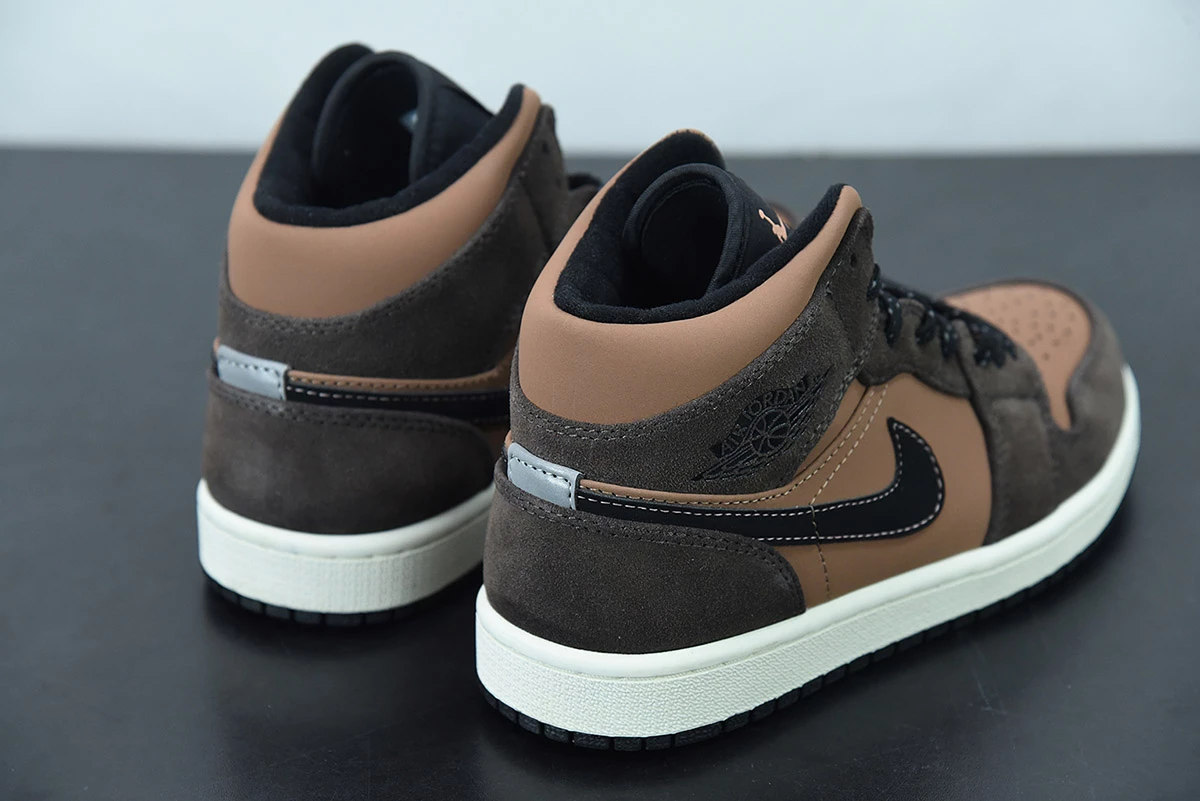 Fit Sporting Goods Air Jordan 1 Mid ‘Earth Tone’ Dark Chocolate DC7294-200 For Sale - Image 6