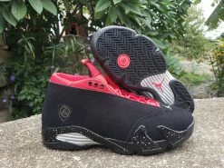 Fit Sporting Goods Air Jordan 14 Low “Red Lipstick” Black/Metallic Silver-Gym Red For Sale