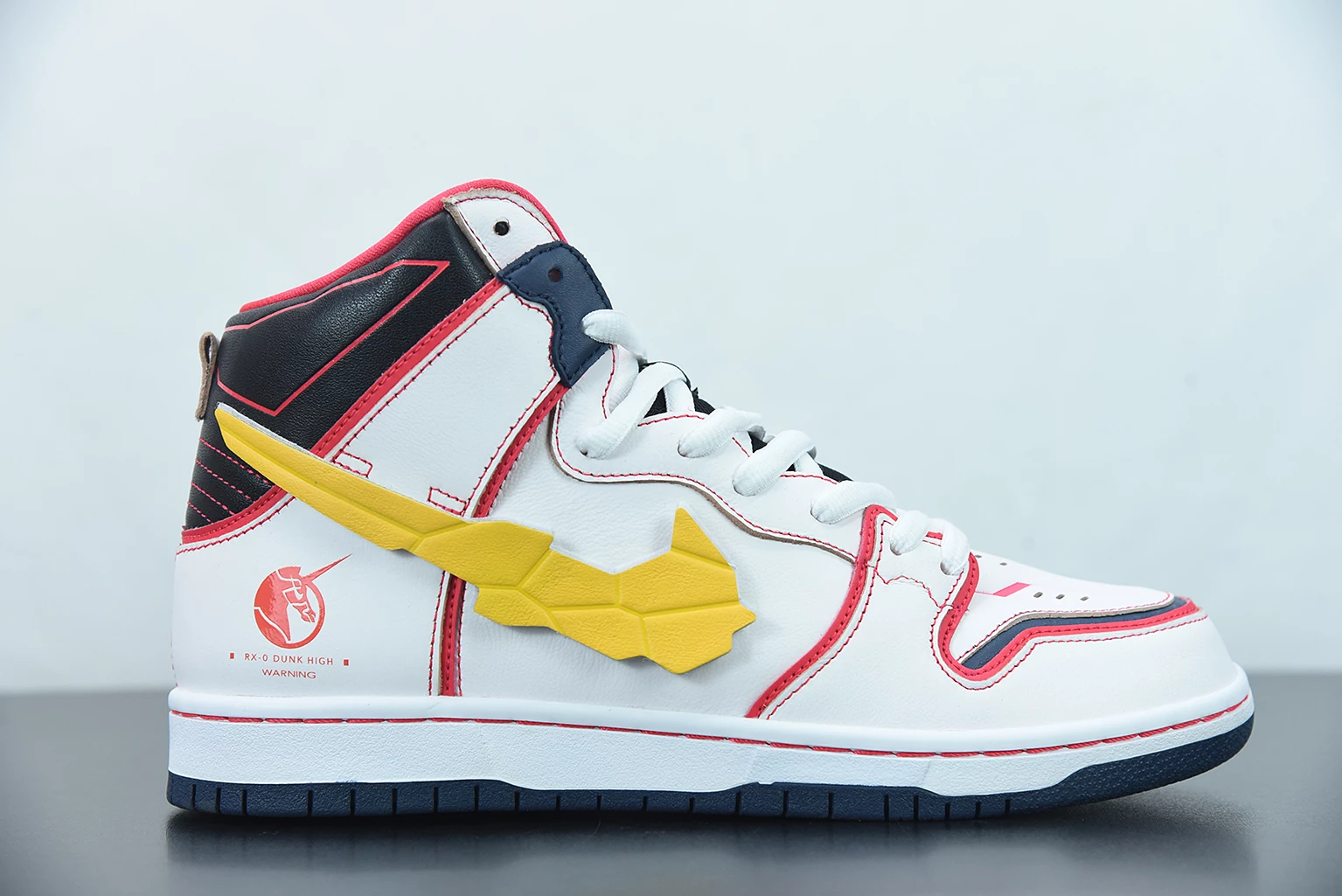 Fit Sporting Goods Gundam X Nike SB Dunk High Project Unicorn RX-0 White/Amarillo DH7717-100 For Sale - Image 2