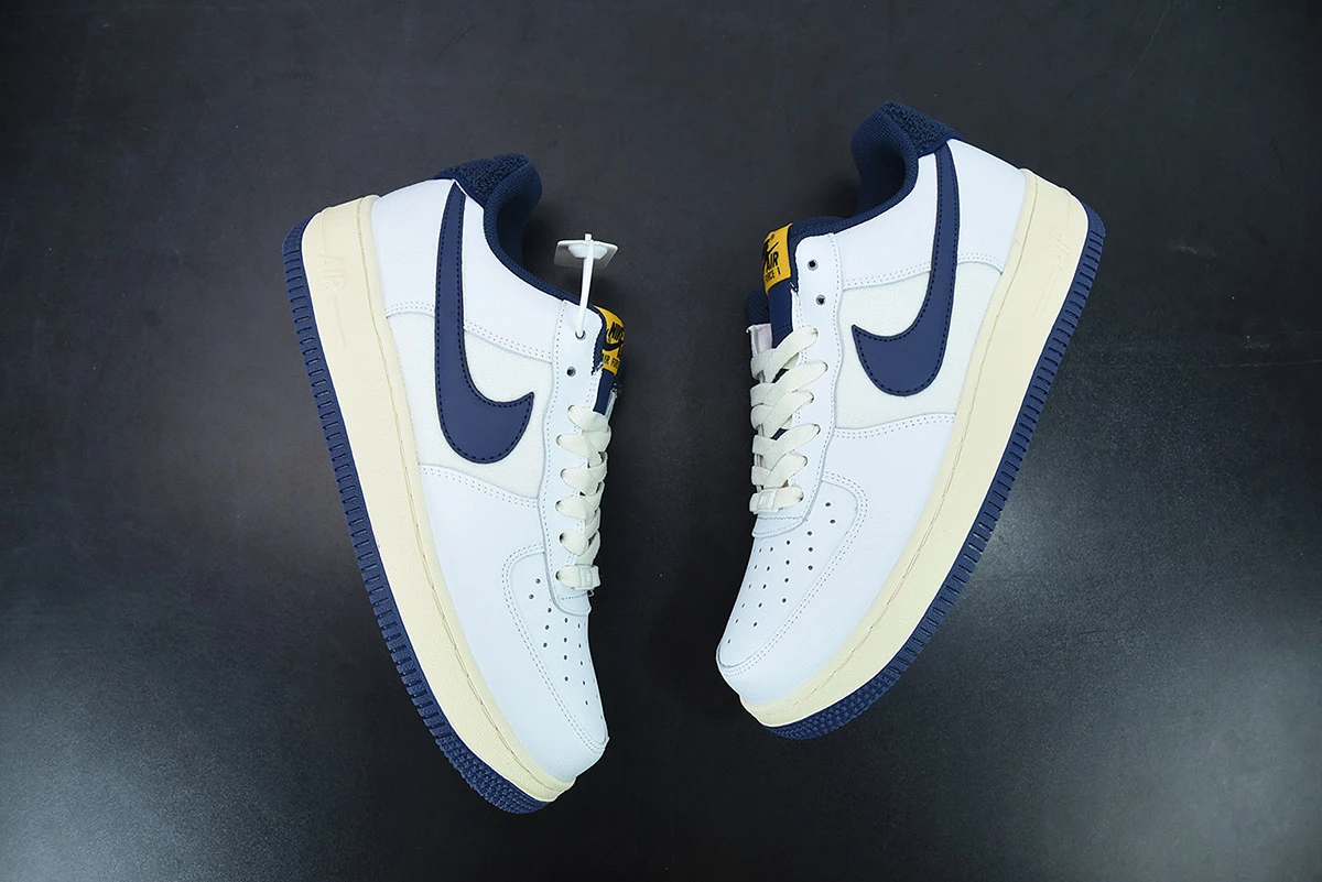 Fit Sporting Goods Nike Air Force 1 ’07 LV8 ‘Michigan’ White/Midnight Navy-Sail For Sale - Image 4