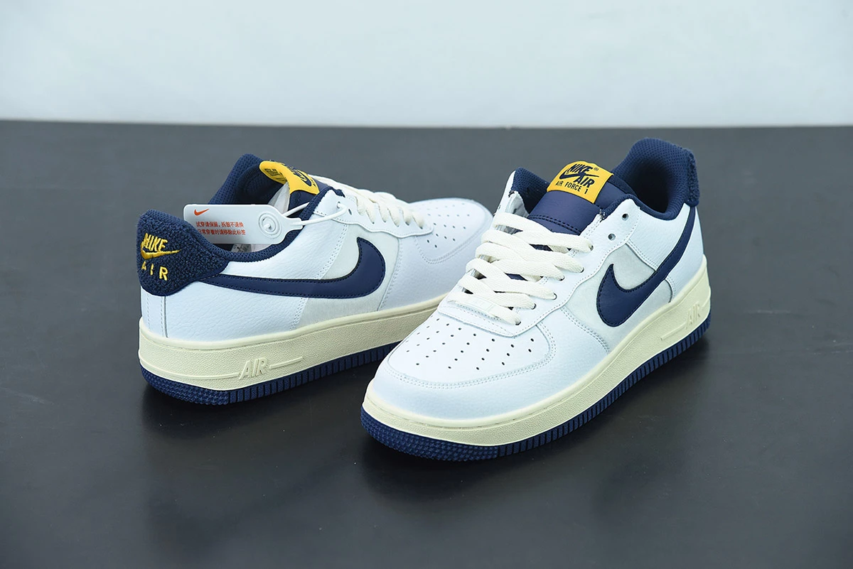 Fit Sporting Goods Nike Air Force 1 ’07 LV8 ‘Michigan’ White/Midnight Navy-Sail For Sale - Image 5