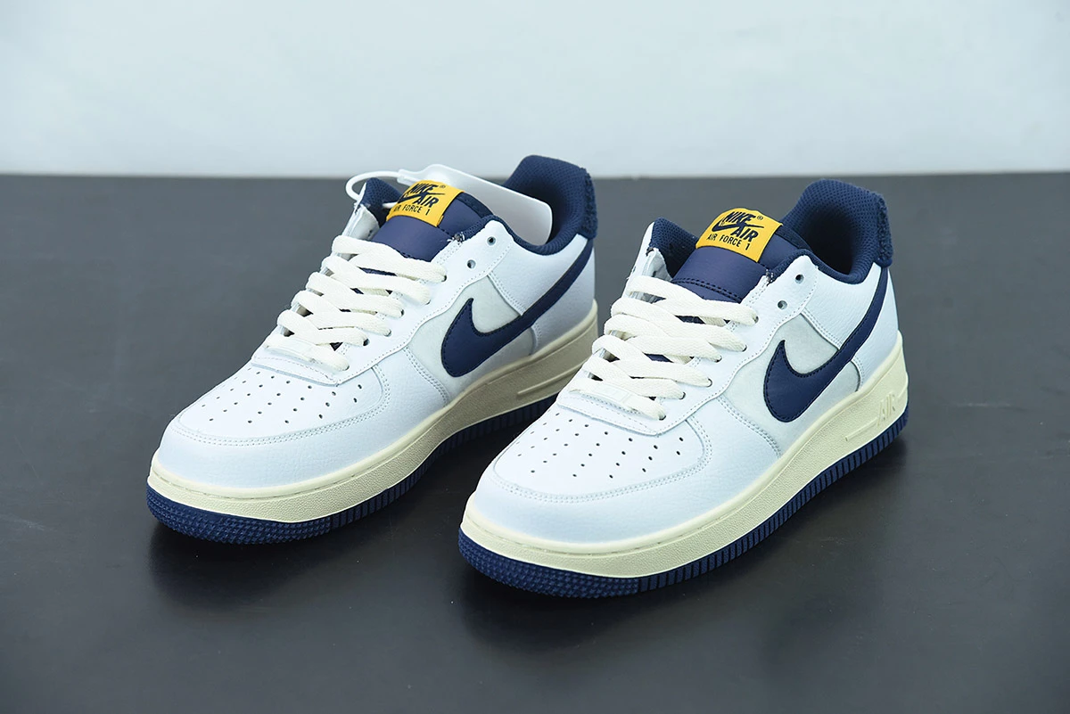 Fit Sporting Goods Nike Air Force 1 ’07 LV8 ‘Michigan’ White/Midnight Navy-Sail For Sale - Image 6
