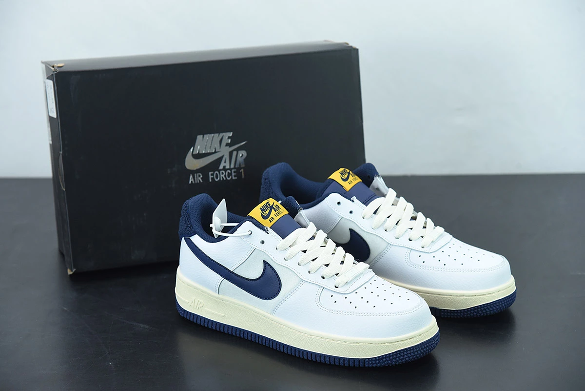 Fit Sporting Goods Nike Air Force 1 ’07 LV8 ‘Michigan’ White/Midnight Navy-Sail For Sale