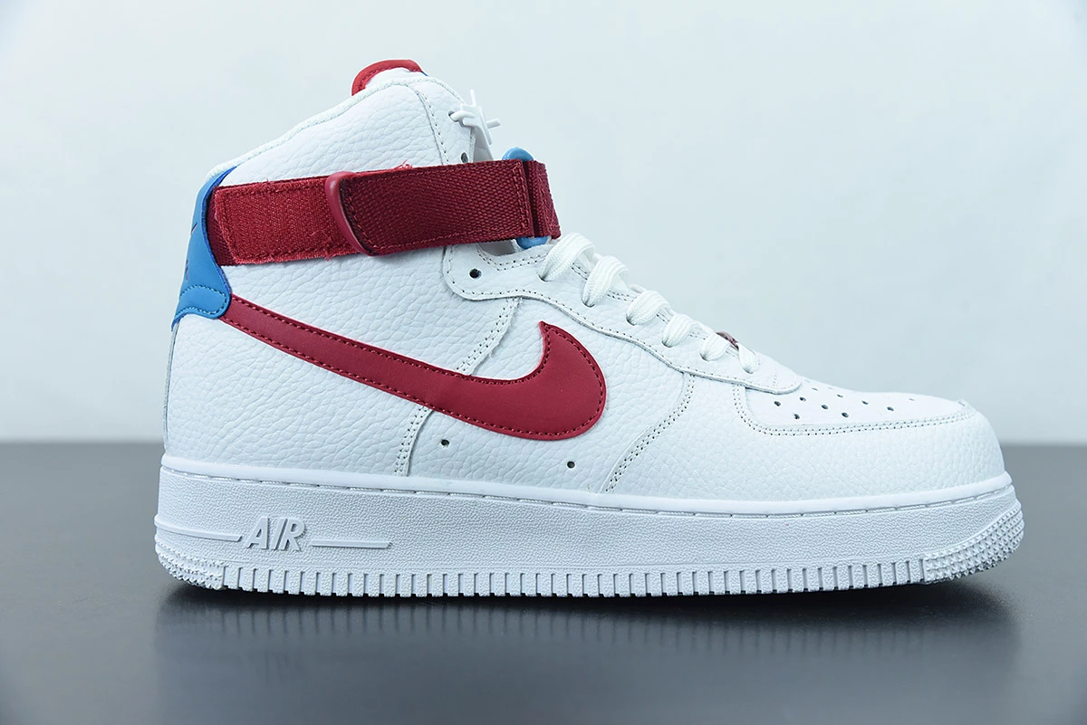 Fit Sporting Goods Nike Air Force 1 High White/Team Red/Green Abyss 334031-119 For Sale - Image 2