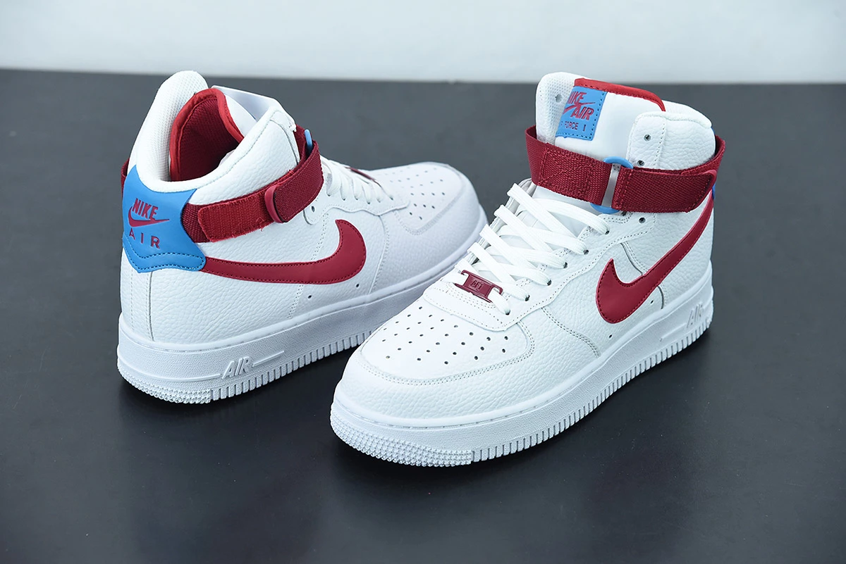 Fit Sporting Goods Nike Air Force 1 High White/Team Red/Green Abyss 334031-119 For Sale - Image 5