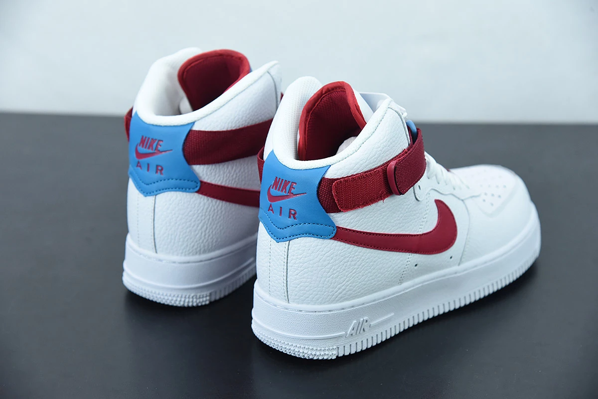Fit Sporting Goods Nike Air Force 1 High White/Team Red/Green Abyss 334031-119 For Sale - Image 7