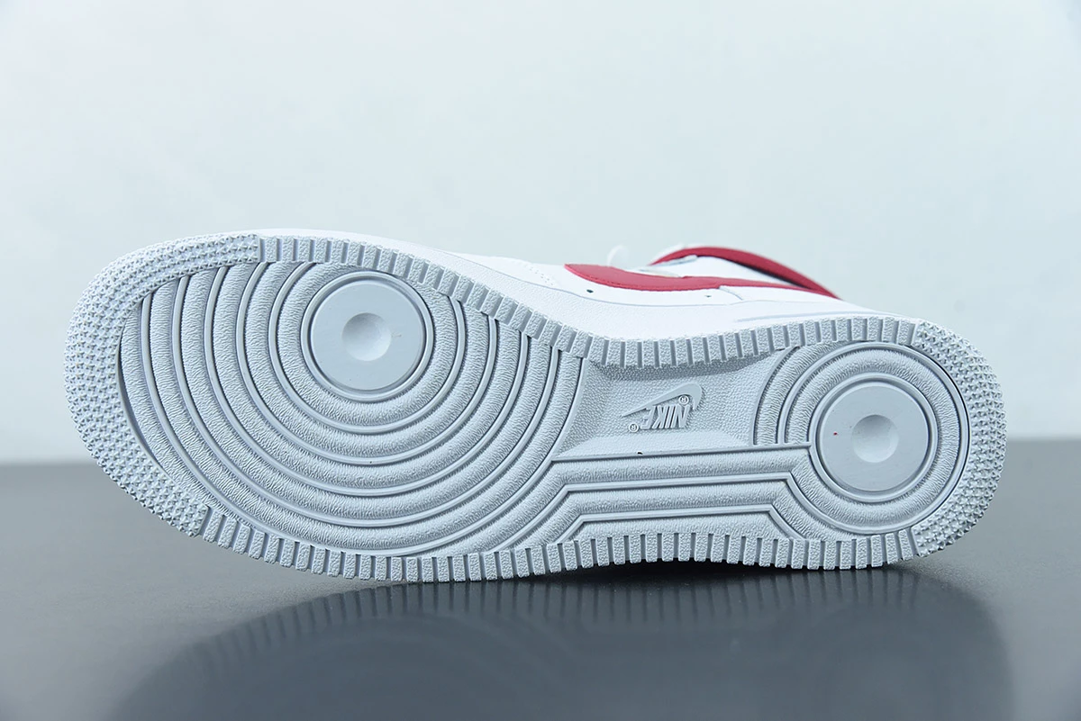 Fit Sporting Goods Nike Air Force 1 High White/Team Red/Green Abyss 334031-119 For Sale - Image 8