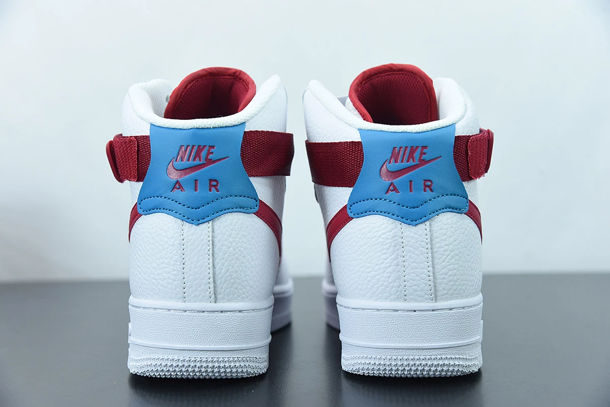 Fit Sporting Goods Nike Air Force 1 High White/Team Red/Green Abyss 334031-119 For Sale - Image 9