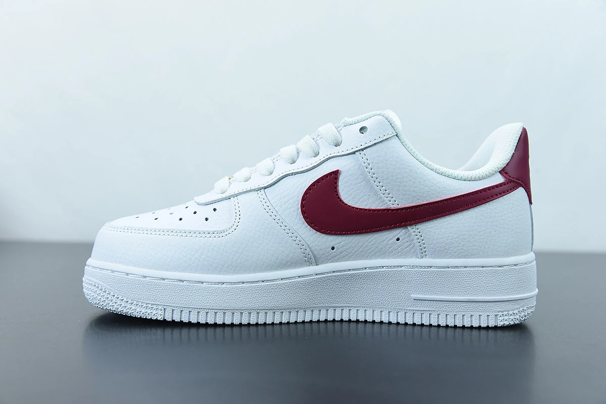 Fit Sporting Goods Nike Air Force 1 Low ’07 White Noble Red For Sale - Image 3