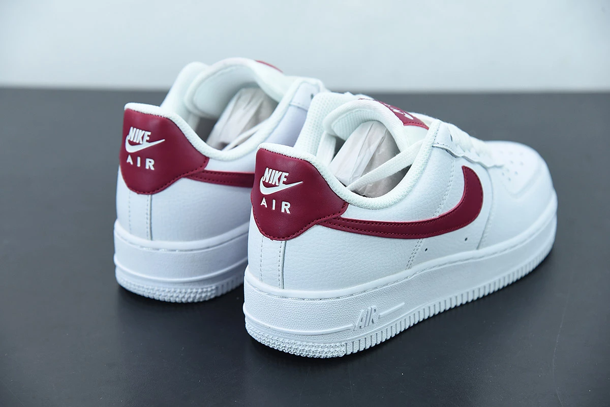 Fit Sporting Goods Nike Air Force 1 Low ’07 White Noble Red For Sale - Image 7