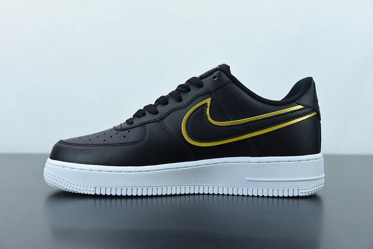 Fit Sporting Goods Nike Air Force 1 Low Black Gold With Double Swoosh - Image 3