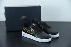 Fit Sporting Goods Nike Air Force 1 Low Black Gold With Double Swoosh