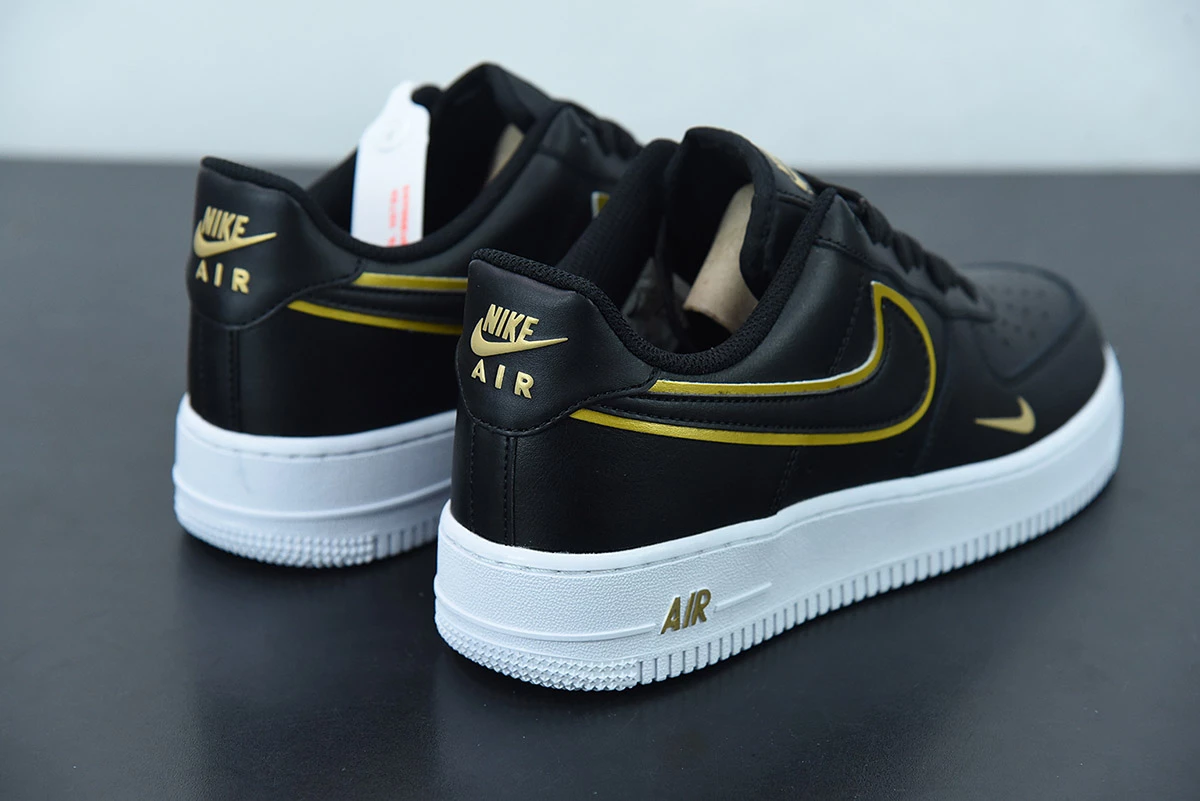 Fit Sporting Goods Nike Air Force 1 Low Black Gold With Double Swoosh - Image 7