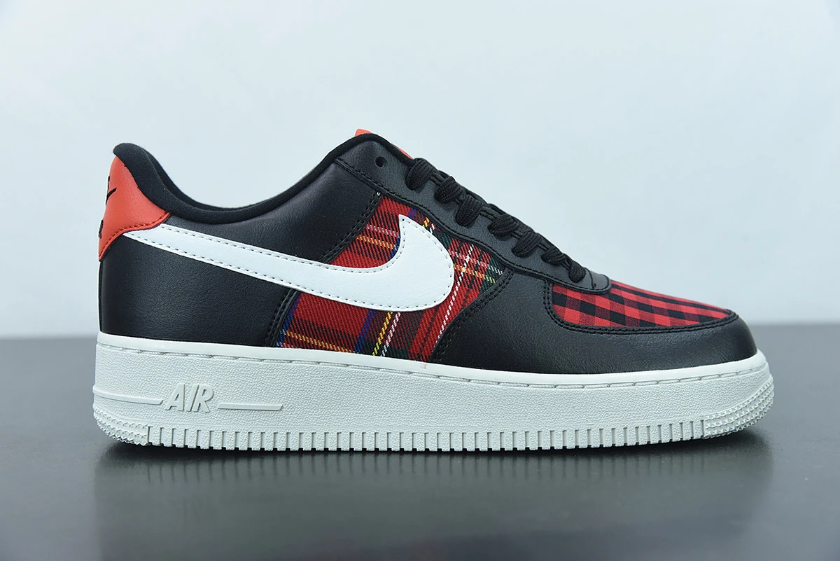 Fit Sporting Goods Nike Air Force 1 Low ‘Flannel’ Black/White-Habanero Red For Sale - Image 2
