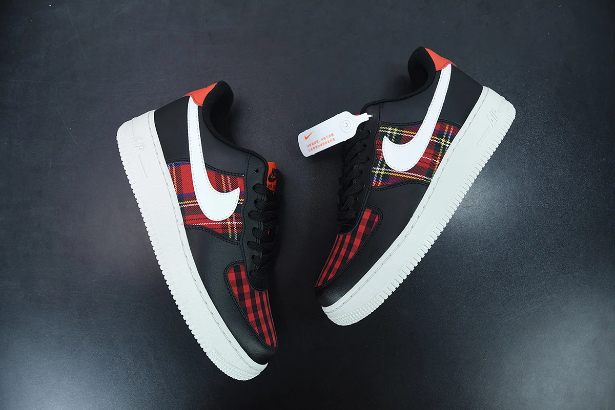 Fit Sporting Goods Nike Air Force 1 Low ‘Flannel’ Black/White-Habanero Red For Sale - Image 4