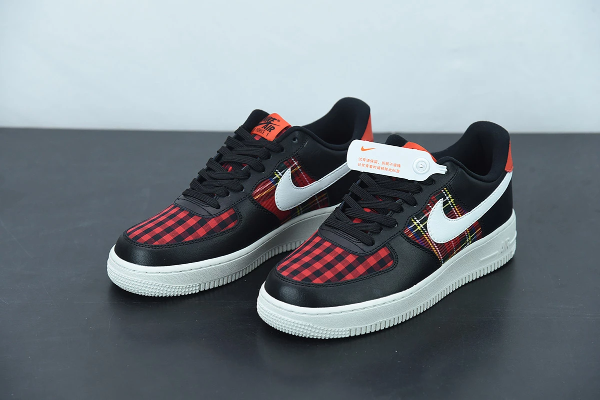 Fit Sporting Goods Nike Air Force 1 Low ‘Flannel’ Black/White-Habanero Red For Sale - Image 6
