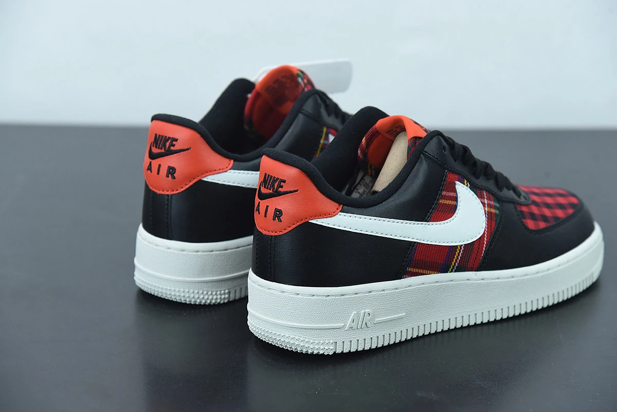 Fit Sporting Goods Nike Air Force 1 Low ‘Flannel’ Black/White-Habanero Red For Sale - Image 7