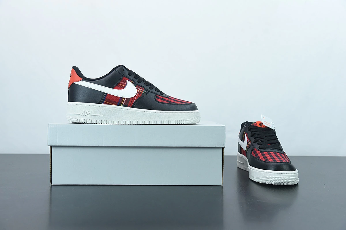 Fit Sporting Goods Nike Air Force 1 Low ‘Flannel’ Black/White-Habanero Red For Sale - Image 10