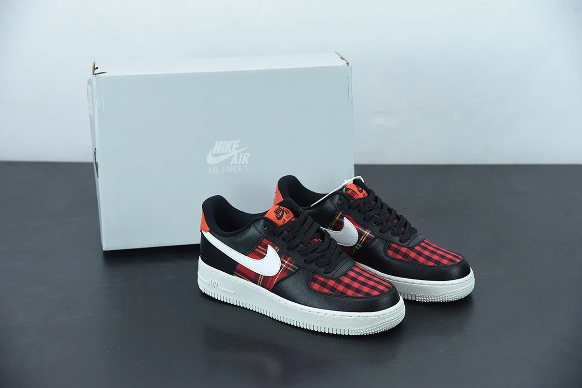 Fit Sporting Goods Nike Air Force 1 Low ‘Flannel’ Black/White-Habanero Red For Sale
