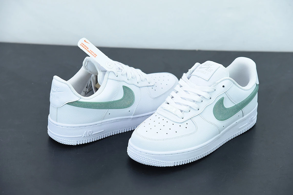 Fit Sporting Goods Nike Air Force 1 Low “Glitter Swoosh” White Green DH4407-100 For Sale - Image 5