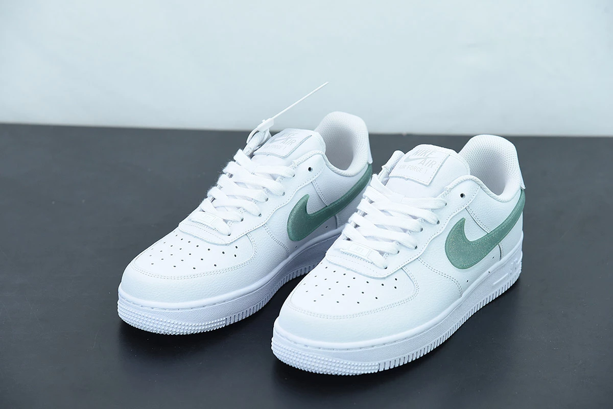 Fit Sporting Goods Nike Air Force 1 Low “Glitter Swoosh” White Green DH4407-100 For Sale - Image 6