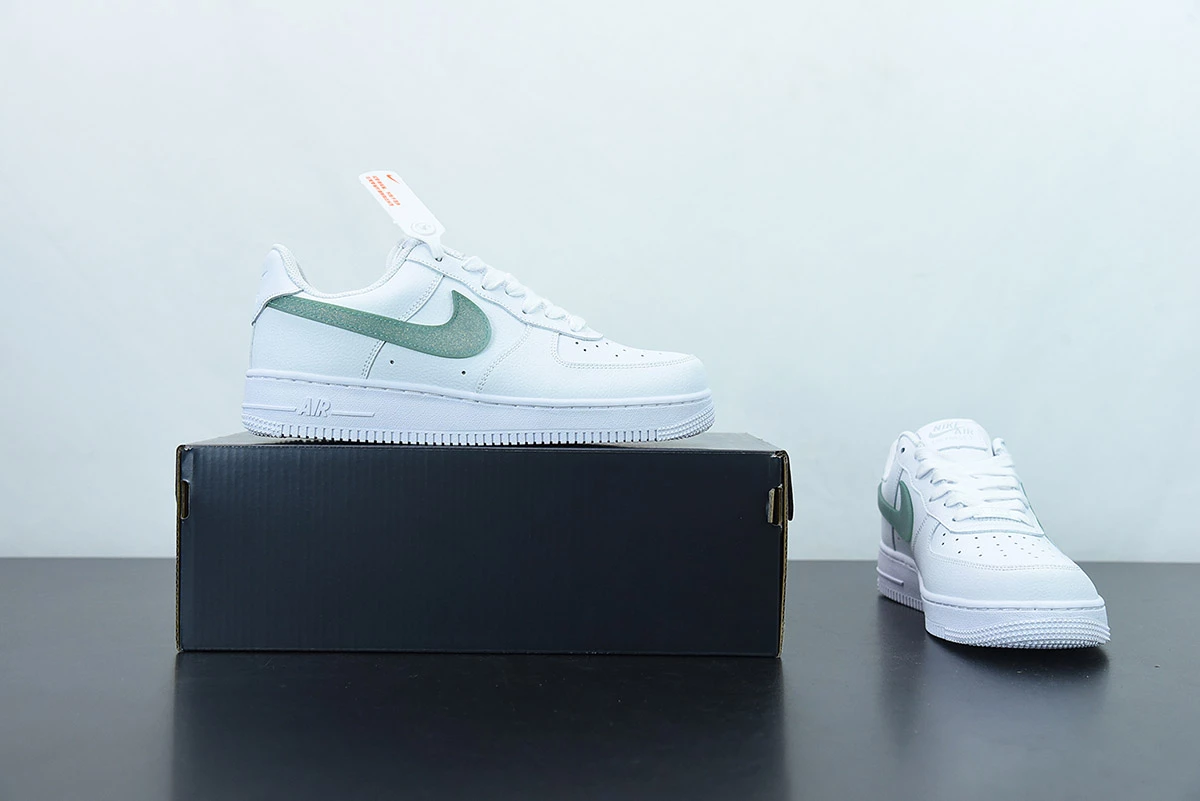 Fit Sporting Goods Nike Air Force 1 Low “Glitter Swoosh” White Green DH4407-100 For Sale - Image 10