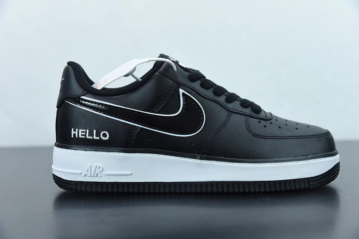 Fit Sporting Goods Nike Air Force 1 Low “Hello” Black/Black-White CZ0327-001 For Sale - Image 2