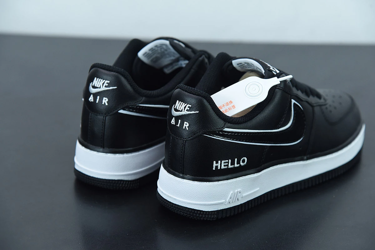 Fit Sporting Goods Nike Air Force 1 Low “Hello” Black/Black-White CZ0327-001 For Sale - Image 7