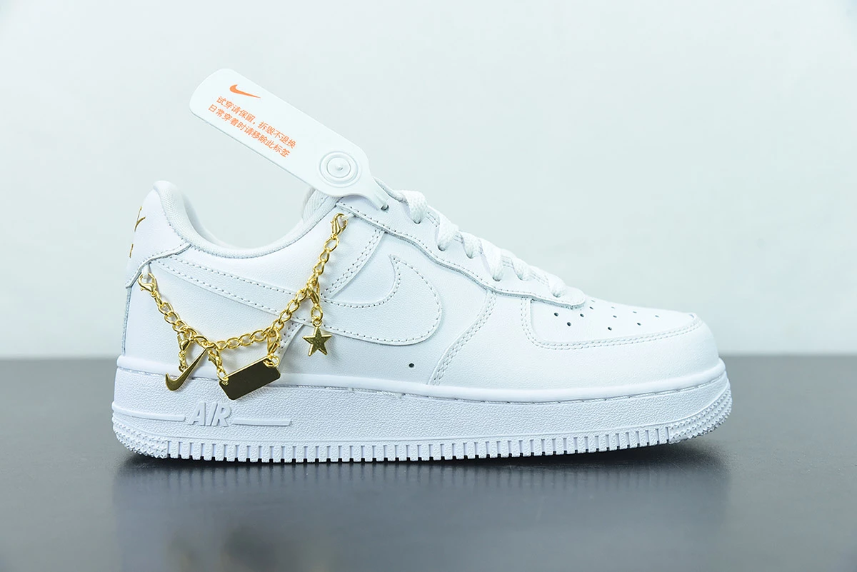 Fit Sporting Goods Nike Air Force 1 Low LX “Lucky Charms” White/Metallic Gold/Flat Gold For Sale - Image 2