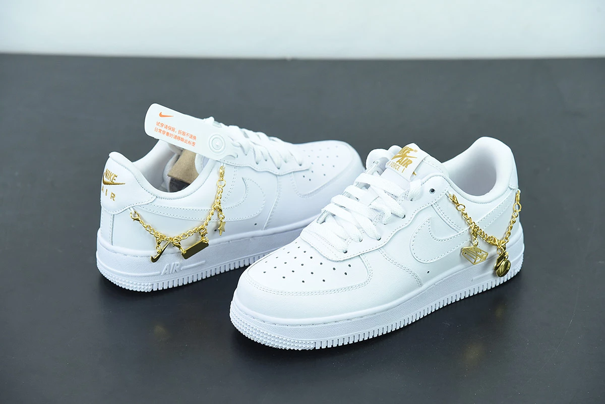 Fit Sporting Goods Nike Air Force 1 Low LX “Lucky Charms” White/Metallic Gold/Flat Gold For Sale - Image 5