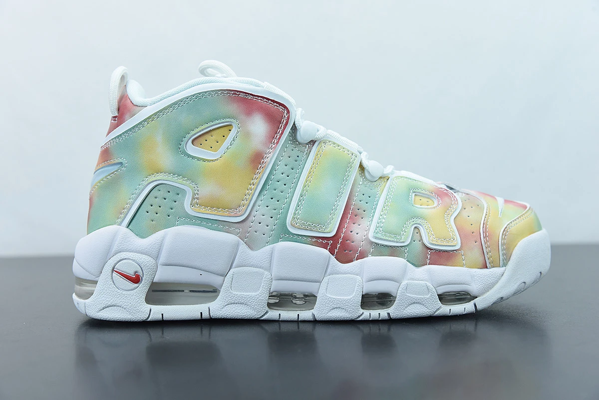 Fit Sporting Goods Nike Air More Uptempo “UK” Amarillo/Speed Red-Neptune Green-White For Sale - Image 2