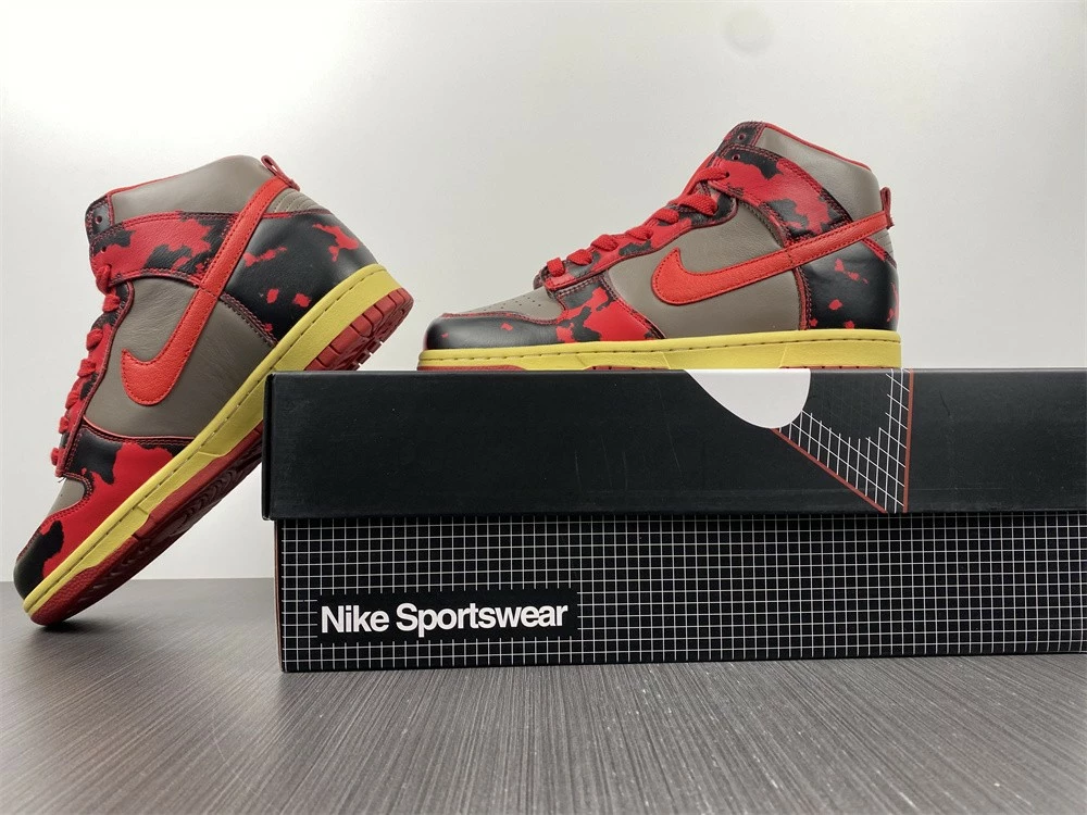 Fit Sporting Goods Nike Dunk High 1985 ‘Red Acid Wash’ DD9404-600 For Sale - Image 5