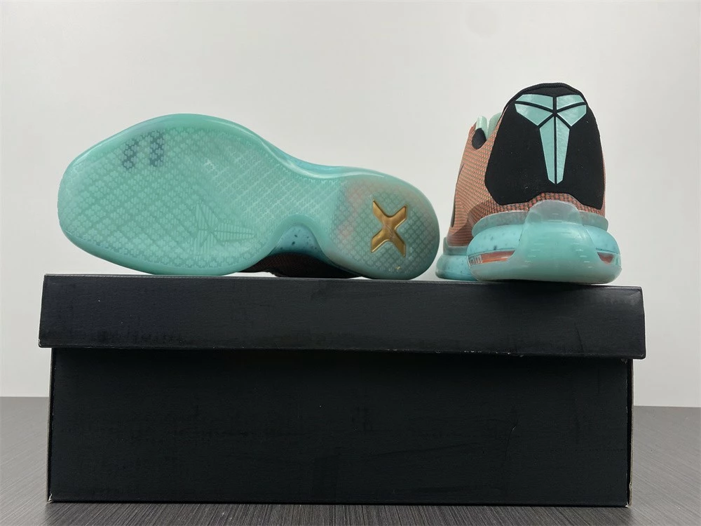 Fit Sporting Goods Nike Kobe 10 “Easter” Hot Lava/Black-Sunset Glow 705317-808 For Sale - Image 4