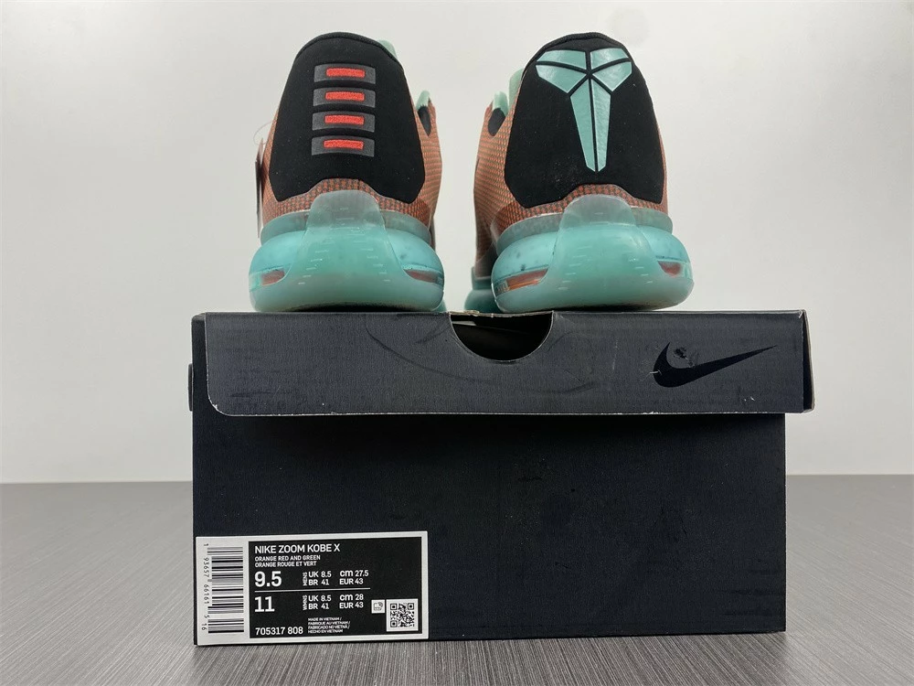 Fit Sporting Goods Nike Kobe 10 “Easter” Hot Lava/Black-Sunset Glow 705317-808 For Sale - Image 9
