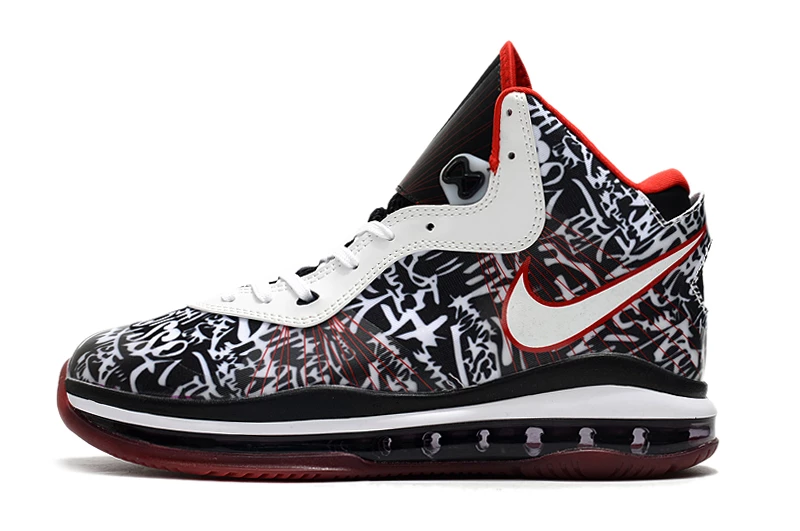 Fit Sporting Goods Nike LeBron 8 ‘Graffiti’ White/University Red-Black DD8306-001 For Sale - Image 2
