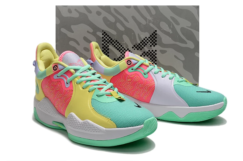 Fit Sporting Goods Nike PG 5 “Daughters” Green Glow/White-Sunset Pulse-Black CW3143-301 For Sale - Image 5
