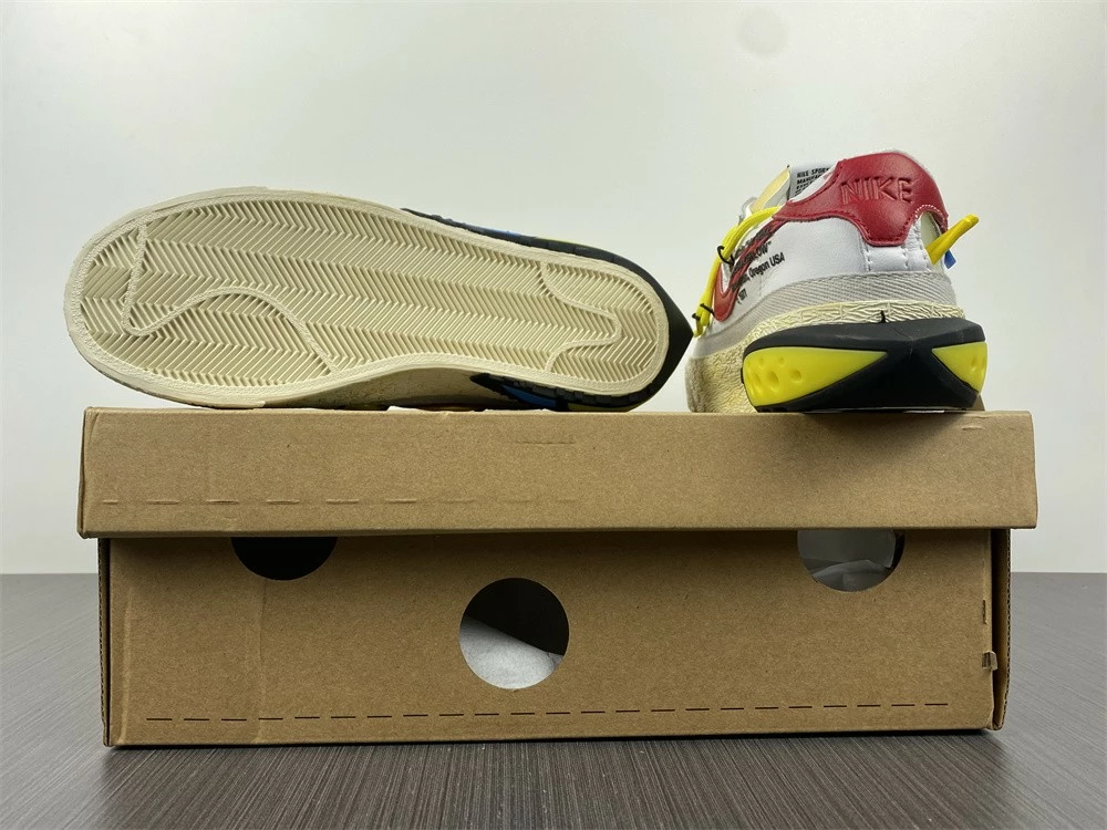 Fit Sporting Goods Off-White X Nike Blazer Low White/University Red DH7863-100 For Sale - Image 4
