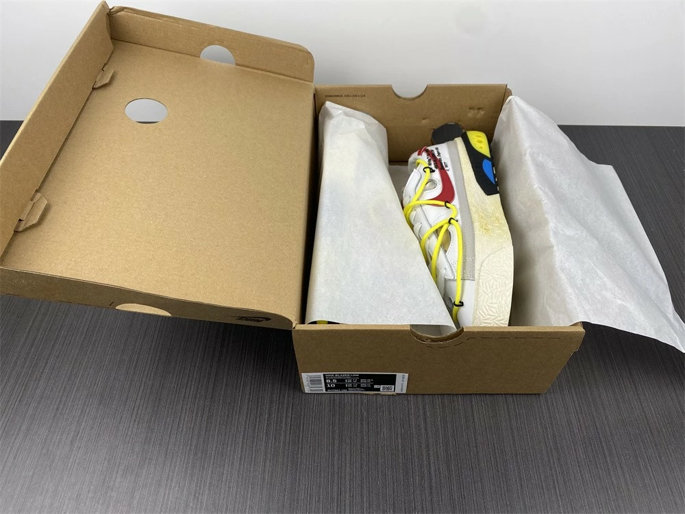 Fit Sporting Goods Off-White X Nike Blazer Low White/University Red DH7863-100 For Sale - Image 8