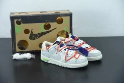 Fit Sporting Goods Off-White X Nike Dunk Low “13 Of 50” Sail/Grey/Red For Sale