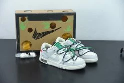 Fit Sporting Goods Off-White X Nike Dunk Low “20 Of 50” Grey White Green For Sale