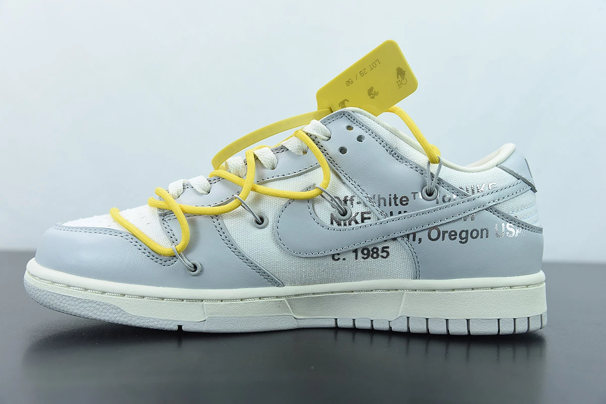 Fit Sporting Goods Off-White X Nike Dunk Low β29 Of 50β Sail/Grey/Yellow For Sale - Image 3
