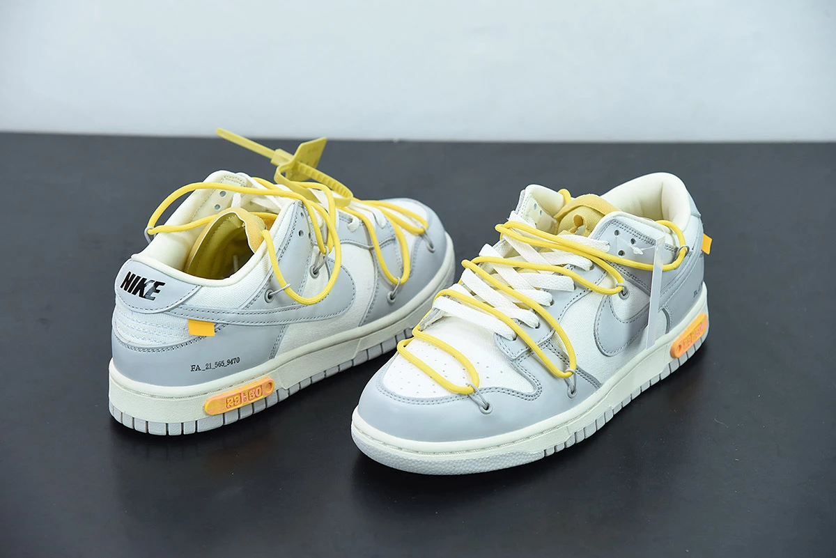 Fit Sporting Goods Off-White X Nike Dunk Low β29 Of 50β Sail/Grey/Yellow For Sale - Image 5