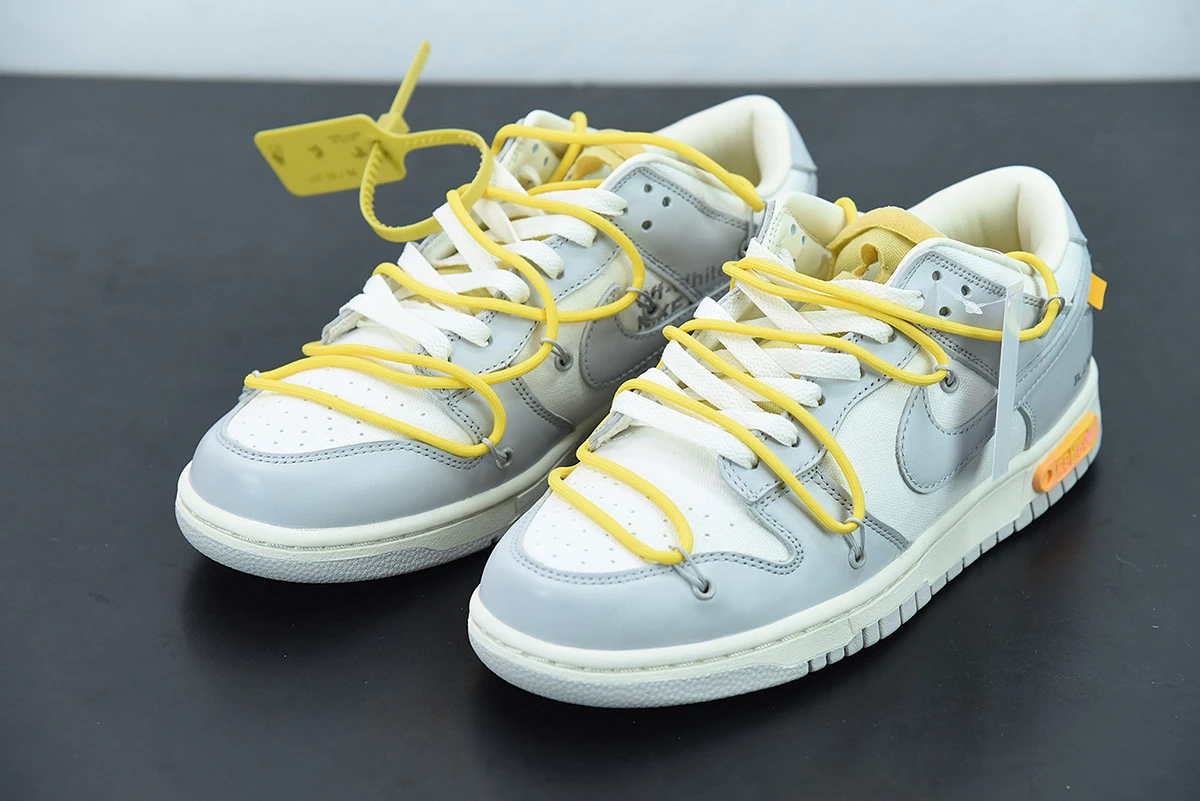 Fit Sporting Goods Off-White X Nike Dunk Low β29 Of 50β Sail/Grey/Yellow For Sale - Image 6